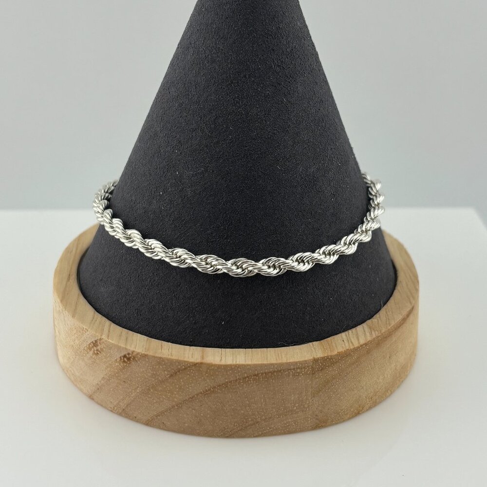 925 Silver Rope Bracelet - Picture 3 of 6